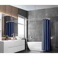 thumbnail image 5 of Utopia Alley Rustproof Wall Mounted Aluminum D-shape Shower Curtain Rods With Ceiling Support for Freestanding Tubs, 60 Inch Large Size by 25 Inch, Brushed Nickel + White Shower curtain 180x70 inch, 5 of 10