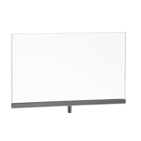 Econoco - PJ811P12 - 8 1/2" H x 11"L Acrylic Sign Holder with Chrome Channel for Stem Mount - Sold in Pack of 12