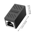 thumbnail image 2 of Phenofice 3Ud Acoplador Ethernet Cat6 Negro Para Conexión Estable Con Material ABS Y Aleación De Zinc, 2 of 8