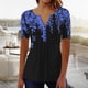 thumbnail image 1 of ICHUANYI ClearanceWomen Fashion Casual Printing Short Sleeve Loose Tee Tops Tunic Blouse(Multicolor, XL) ICHUANYI WER20232080500485, 1 of 3