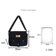 thumbnail image 4 of Bolso Bolso de mensajero Harajuku japonés, bolso de hombro para estudiantes de lona (negro), 4 of 6