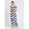 thumbnail image 4 of Chevron Short Sleeve Maxi Dress | S-3X, 4 of 14