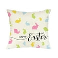 thumbnail image 2 of Easter Savings! Boovnll Easter Pillow Covers 18x18", Cute Easter Bunny Printing Easter Pillow Covers for Home, Bedroom, Living Room, Couch, Sofa, Party Decor, Easter Decorations, 2 of 6