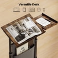 thumbnail image 6 of Homeiju Mobile Standing Desk Podium, Height Adjustable Rolling Lectern with 360° Wheels & Storage Bag, 6 of 8
