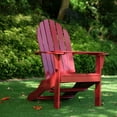 thumbnail image 3 of Alston Solid Wood Outdoor Adirondack Chair - Free Tray Table, Red, 3 of 14