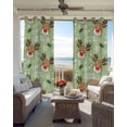 thumbnail image 3 of Christmas Green Blackout Curtains 96 Inch Length 2 Panels Set, Xmas Cute Elk Winter Leaves Cartoon Snowflake Full Shading Curtains for Windows, Blackout Curtains for Bedroom Living Room 52"x96", 3 of 8