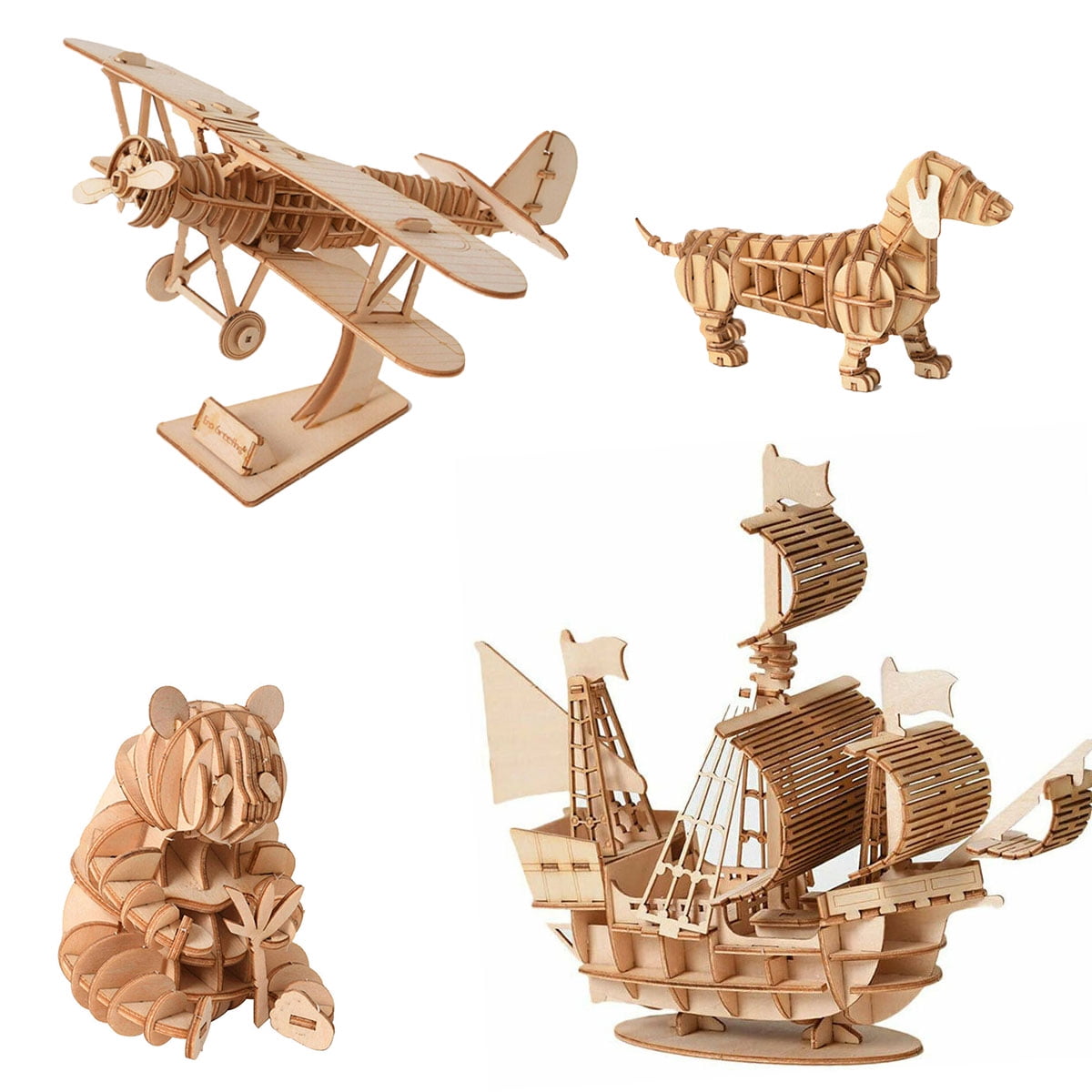 Details about    Sailing Ship Toys 3D Wooden Puzzle Toy Assembly Model Kids  Educational Gift 