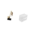thumbnail image 5 of 2 Pieces Music Note Sculpture Desktop Figurine Acrylic Tissue Case Unique Modern Home Office Decor Living Room Bedroom, 5 of 8