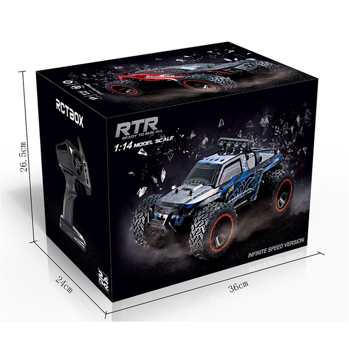 Couleur: Bleu MissZZ RC Car Fast 1//14 4WD2.4GHz 70km h Ch/âssis Complet en m/étal T/él/écommande Haute Vitesse Acc/él/érateur de Voiture /à contr/ôle proportionnel RC Car