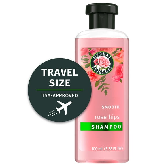 Herbal Essences Rose Hips Smooth Shampoo, All Hair Types, 3.38 fl oz Travel Size
