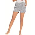 thumbnail image 2 of Yawrut Women's Maternity Shorts, Soft High-waisted Wrap Around The Abdomen, Speckled grey Pocket Fashionable Yoga Women Shorts For Pregnant, 2 of 6