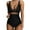 Black, variant on Aloohaidyvio 2024 Women Sexy Mesh Tummy Control Swimsuit Push Up High Waisted Bathing Suit Plus Size One Piece Swimsuit Green L