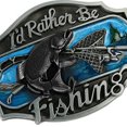 thumbnail image 1 of 4xMen's Classic Golden Fishing Fisherman Hebilla De Cinturón Negra Y Plateada 4 piezas Sunnimix Hebilla del cinturón, 1 of 5