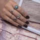 thumbnail image 5 of 8 piezas Retro bohemio turquesa anillo de apilable Midi anillo de conjunto de joyería de mujer Yinane Anillos de nudillos, 5 of 5