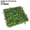 thumbnail image 1 of 20"x20" inch Sunshades Depot Artificial #11 3D Mixed Panel Fence Privacy Screen Evergreen Hedge Panels Fake Plant Wall (17pc), 1 of 5