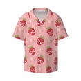 thumbnail image 6 of Kdxio Men's Hawaiian Shirt for Men Short Sleeve Shirt Strawberries Summer Casual Holiday Beach Button Down T-Shirts, 6 of 7