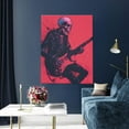 thumbnail image 5 of Kdxio Rock Skull Guitarist Pattern Canvas Wall Art 12x16 Inches - Waterproof HD Print Solid Wood Frame for Living Room & Bathroom,Vertical, 5 of 8