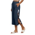 thumbnail image 4 of Drovellove Women's Plus Size Full Open Side Postoperative Care Pants with Pockets – Soft 7/8 Length Cropped Pants Straight Leg Recovery Pants with Elastic Waistband for Easy Dressing and Casual, 4 of 9
