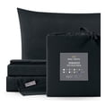 thumbnail image 1 of Juego de Sábanas Microfibra, Frescas, Hipoalergénicas, Real Textil (Negro, King Size), 1 of 6