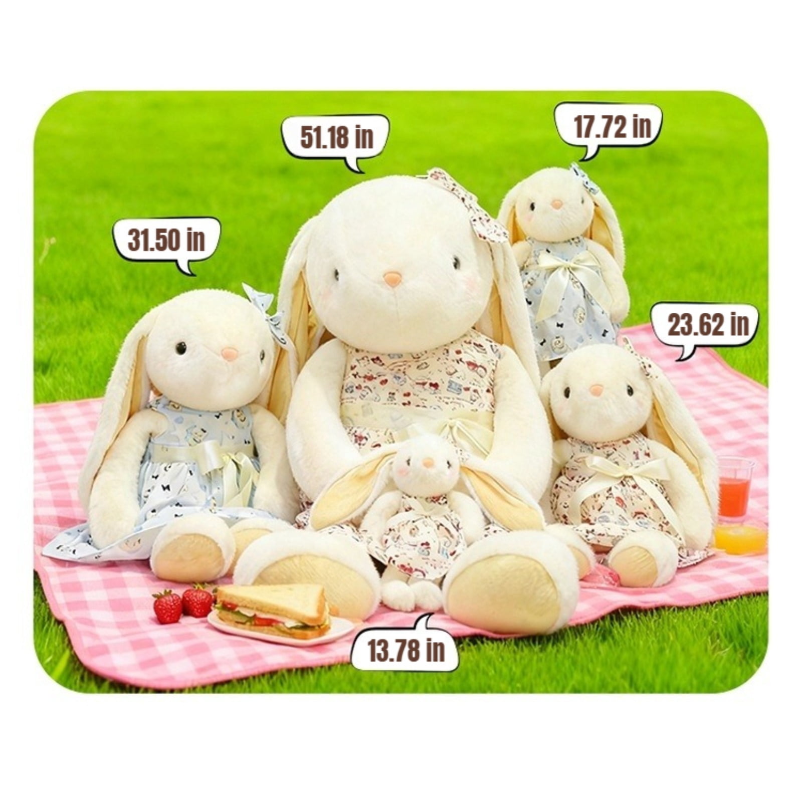 Cute Bunny Plush Toy, Soft Rabbit Doll, Cozy Plush Figure for Home Decor
