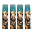thumbnail image 5 of Chririnla Calf and Floral Pattern Seat Belt Cover Pad 2 Pack Car Seat Belt Pads Magic Tape Design Soft Suitable for Truck Auto, 5 of 8