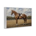 thumbnail image 2 of Stupell Industries Rustic Lodge Saddled Up Chestnut Horse White Framed Giclee Art, 30 x 20, by Petals Prints Design, 2 of 8