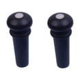 thumbnail image 3 of Ebony Guitar End Parts with Shell Mesh Coating for Acoustic Guitar Parts White Dot Inlay, 3 of 8