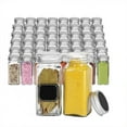 thumbnail image 4 of AMERTEER Dust-proof Spice Herb Jar Square Glass Container Countertop Condiment Dispenser Cupboard Storage Bottle Organizer Home, 4 of 9