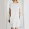 thumbnail image 4 of Vestido largo informal de verano para mujer - Cuello redondo con bolsillos para viajar, 4 of 5