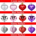 thumbnail image 3 of Yuronam 12 Adornos De Corazón, 3 Acabados Diferentes, Adornos Colgantes En Forma De Corazón Para El Día De San Valentín, Boda, Árbol De Navidad, Día De La Madre, Aniversario, Decoración De Fiesta (Ros, 3 of 5