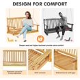 thumbnail image 4 of Patio Wooden Porch Swing for Courtyard & Garden,Patio Bench Swing,Heavy Duty 440LBS 2-Seater Swing Chair Bench with Hanging Chains for Outdoors Patio Yard, 4 of 9