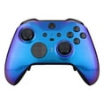 thumbnail image 6 of eXtremeRate Chameleon Purple Blue Faceplate Cover, Glossy Front Housing Shell Case Replacement Kit for Xbox One Elite Series 2 Controller Model 1797 - Thumbstick Accent Rings Included, 6 of 7