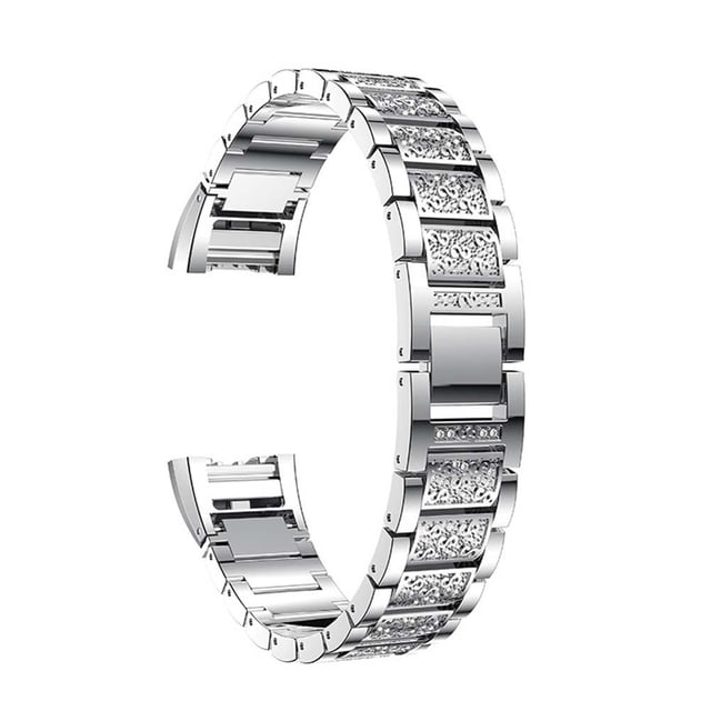 Silver Metal Watch Band 1Pack Adjustable Length Compatible with Fitbit Charge 2 7.1x0.7x0.2in