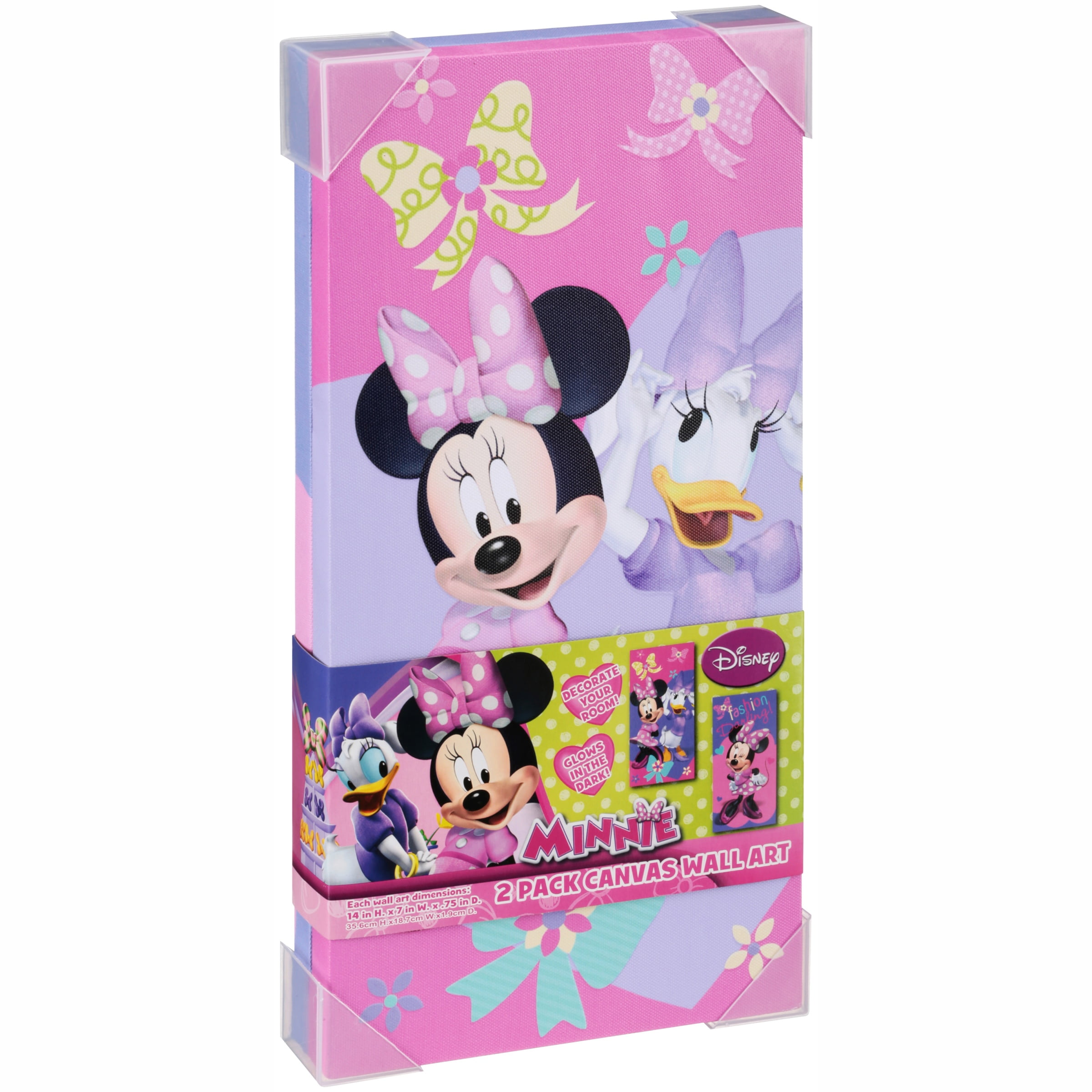 Disney Minnie Mouse Glow In The Dark 2 Count Canvas Wall Art Disney Minnie Mouse Glow In The Dark 2 Count Canvas Wall Art Com