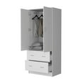 thumbnail image 6 of Plethoria Home White 2-Drawer Wardrobe, 6 of 7