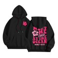 thumbnail image 7 of Cnbwig Hoodies for Teen Girls Trendy Graphic Letter Printed Hooded Pullover Drop Shoulder Loose Sweatshirt for Winter Season Hoodies Fall Coat Black L, 7 of 7