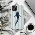 thumbnail image 6 of Whale Shark Blue Striped Phone Case, Artistic Marine Life Illustration iPhone Cover for iPhone 17 16 15 14 13 12 11 Pro Plus Max Mini, 6 of 6