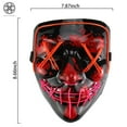 thumbnail image 2 of Luxtrada Clubbing Light Up "Stitches" LED Mask Costume Halloween Rave Cosplay Party Xmas + AA Battery (Orange&Pink), 2 of 6
