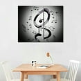 thumbnail image 2 of Nawypu  Modern Music Posters Beating Stretched and Framed Music Notes Decor Paintings on Canvas Wall Art Ready to Hang for Living Room Bedroom Home Decorations, 2 of 4
