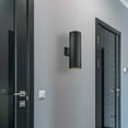thumbnail image 3 of Volume Lighting  2-Light Black Outdoor Cylinder Wall Mount, 3 of 4