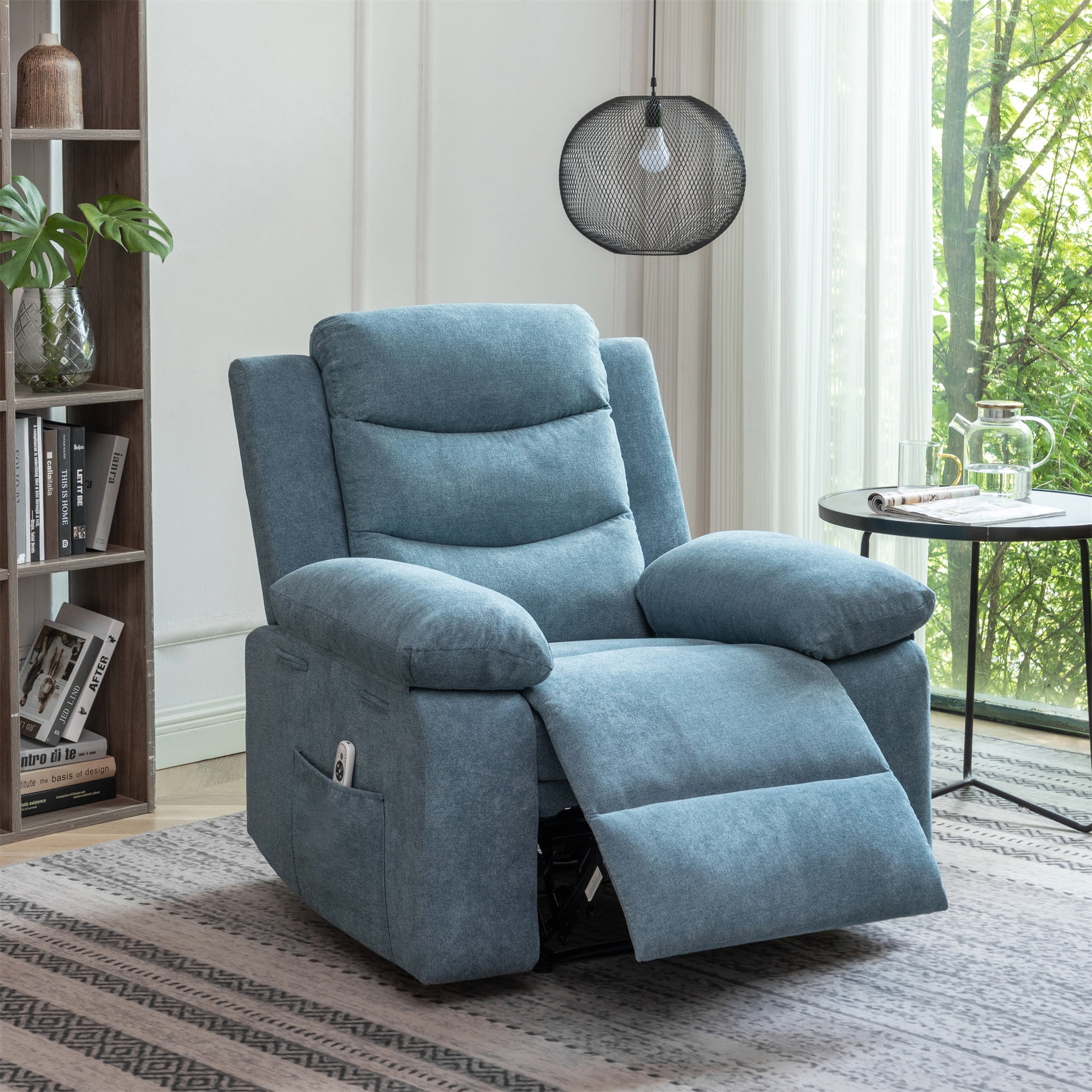 Kadyn Power Recliner Chair with Adjustable Massage Function, Recliner Chair with Heating System for Living Room, Blue Kadyn Power Recliner Chair with Adjustable Massage Function, Recliner Chair with Heating System for Living Room, Blue