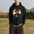 thumbnail image 6 of Mifsaly Mens Womens Halloween Hoodie Festival Graphic Hooded Fleece Pullover Sweatshirt with Pocket Breathable Loose Casual Party Halloween Costume Black,L, 6 of 7