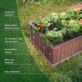 thumbnail image 4 of EHHLY 2PCS Raised Garden Beds Outdoor, Extra Thick Plastic Planter Box for Outdoor Plants, Rectangular Flower Garden Beds with Metal Stakes, Puppy Whelping Box for Small Dogs Birthing, Earthy Brown, 4 of 9
