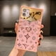 thumbnail image 1 of Funda cuadrada de lujo con trébol rosa para iPhone, 14, 13, 12Mini, 11 Pro, XS Max, XR, X, 7, 8 Plus, soporte de funda de teléfono con espejo de silicona suave Fivean unisex, 1 of 2