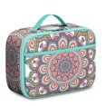 thumbnail image 1 of Boho Folk Insulated Tote Geometric Mandala Lightweight Compact with Front Pocket, 1 of 6