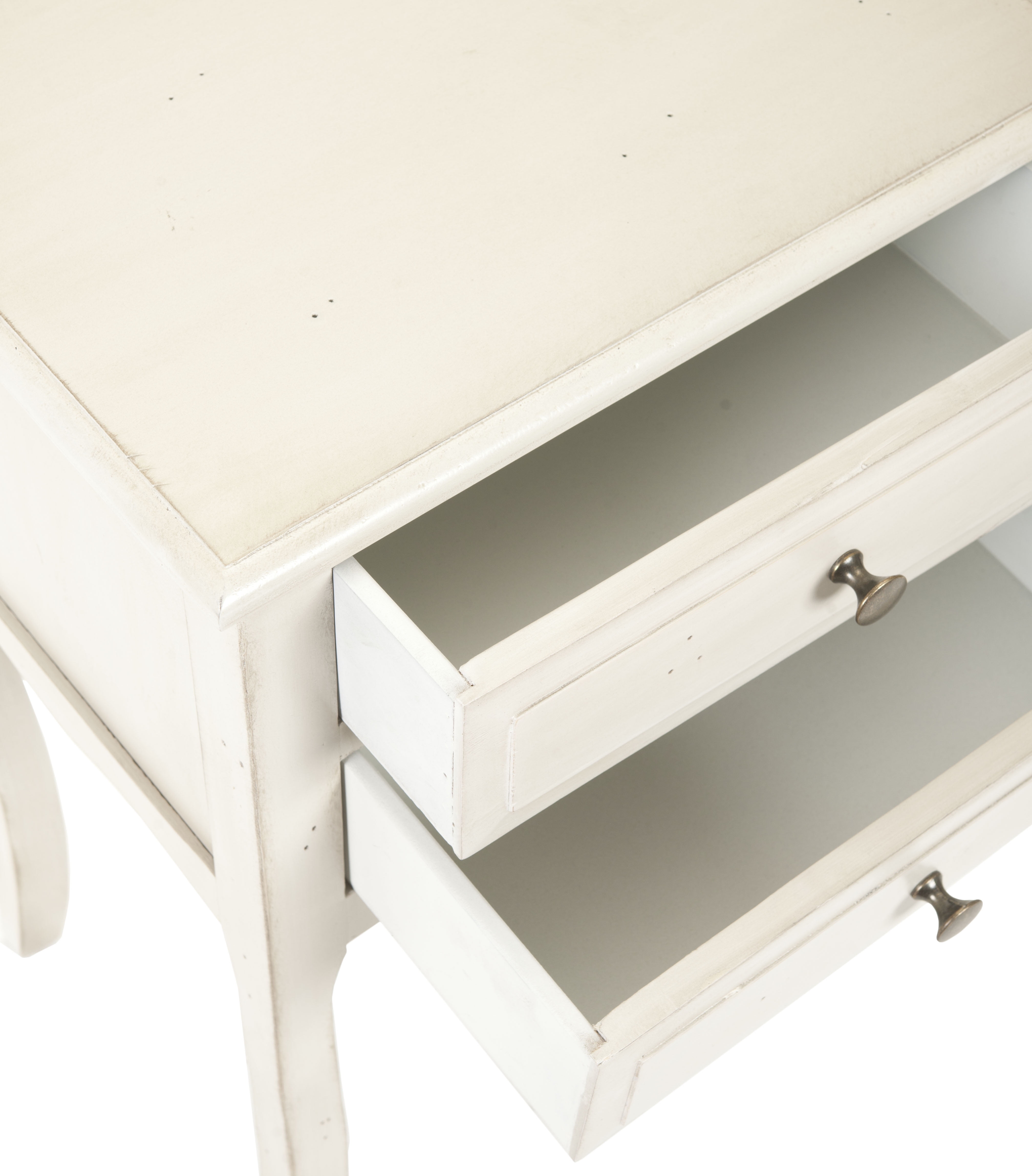 SAFAVIEH Lori Country Nautical End Table w/ 2 Storage Drawers, White