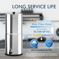 thumbnail image 3 of Mistaha Stainless Steel Water Filtration System with Stand for Camping and Emergency Preparedness, 3 of 6