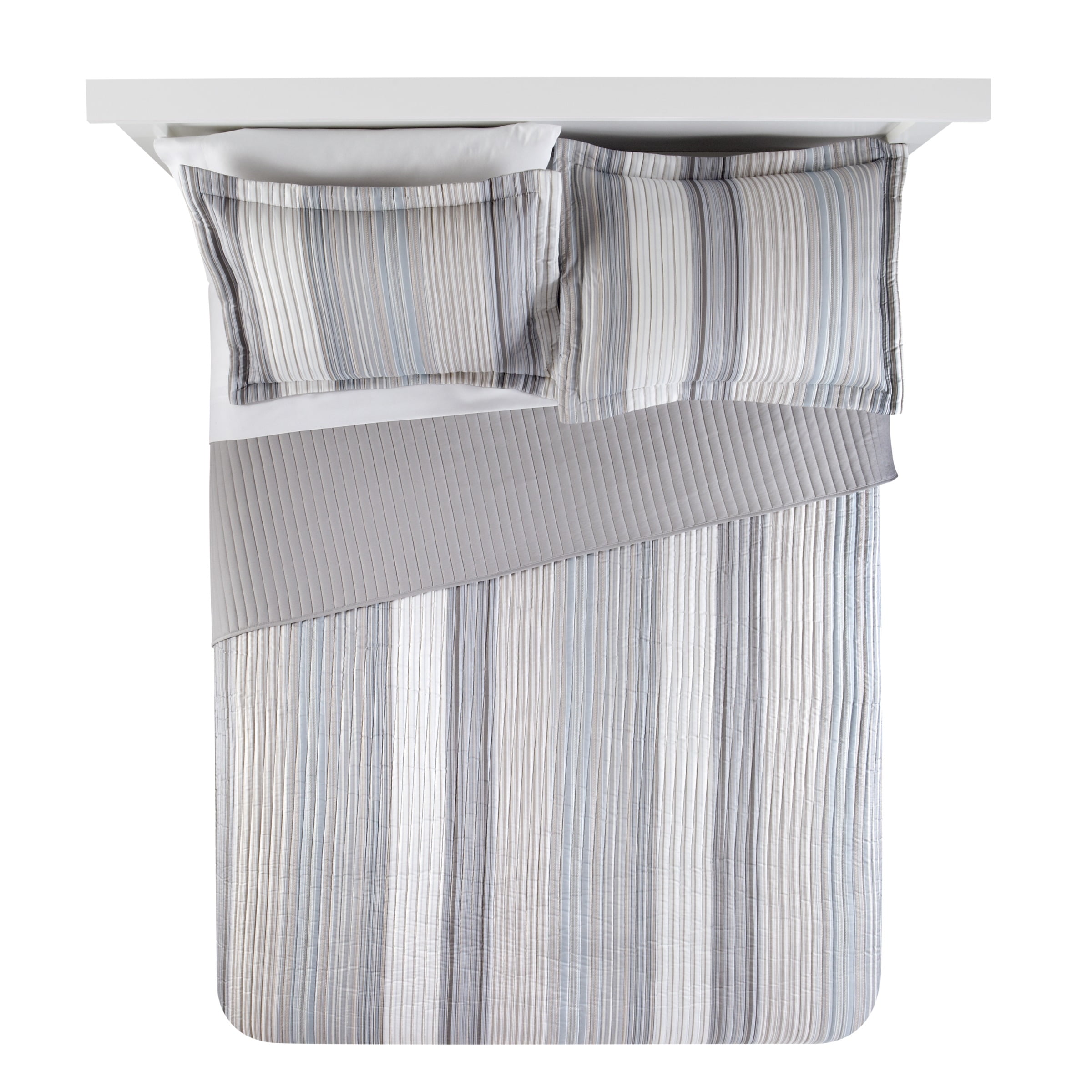 Mainstays Natural Stripe Quilt, Twin/TwinXL