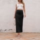 thumbnail image 2 of Gibobby faldas largas de mujer casuales de color sólido informal para mujer Falda de tubo recta delgada(Negro, M), 2 of 5