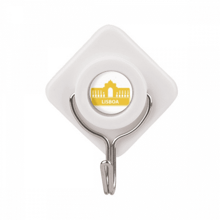 

Lisboa Portugal Yellow Landmark Adhesive Wall Hooks Hanging Self Sticky